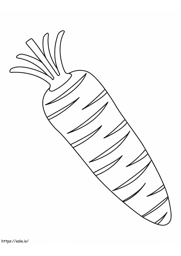 Simple Carrot coloring page