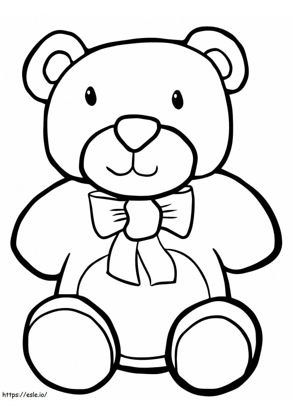 Teddy Bear With Bow Tie coloring page