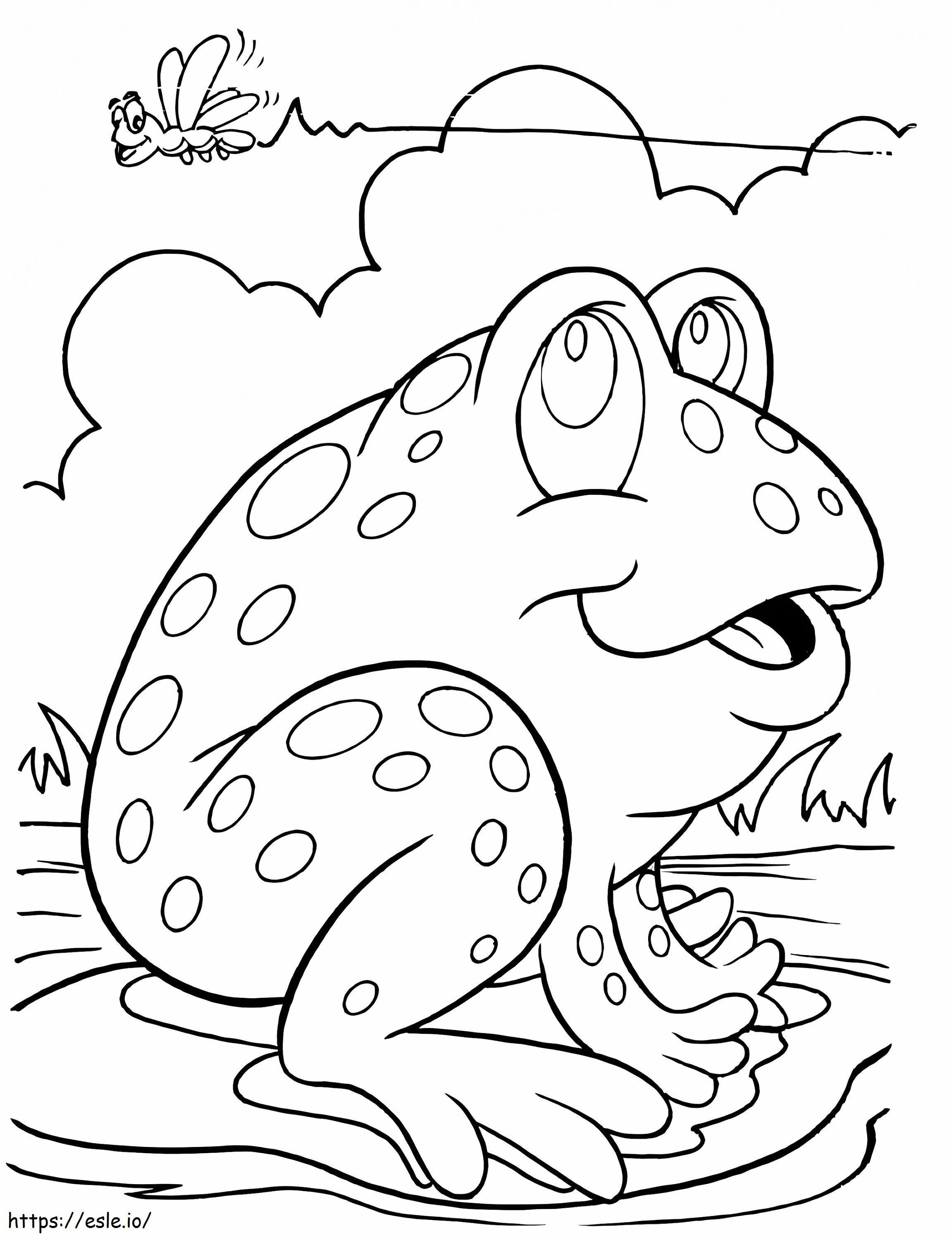 Frog And Insect coloring page