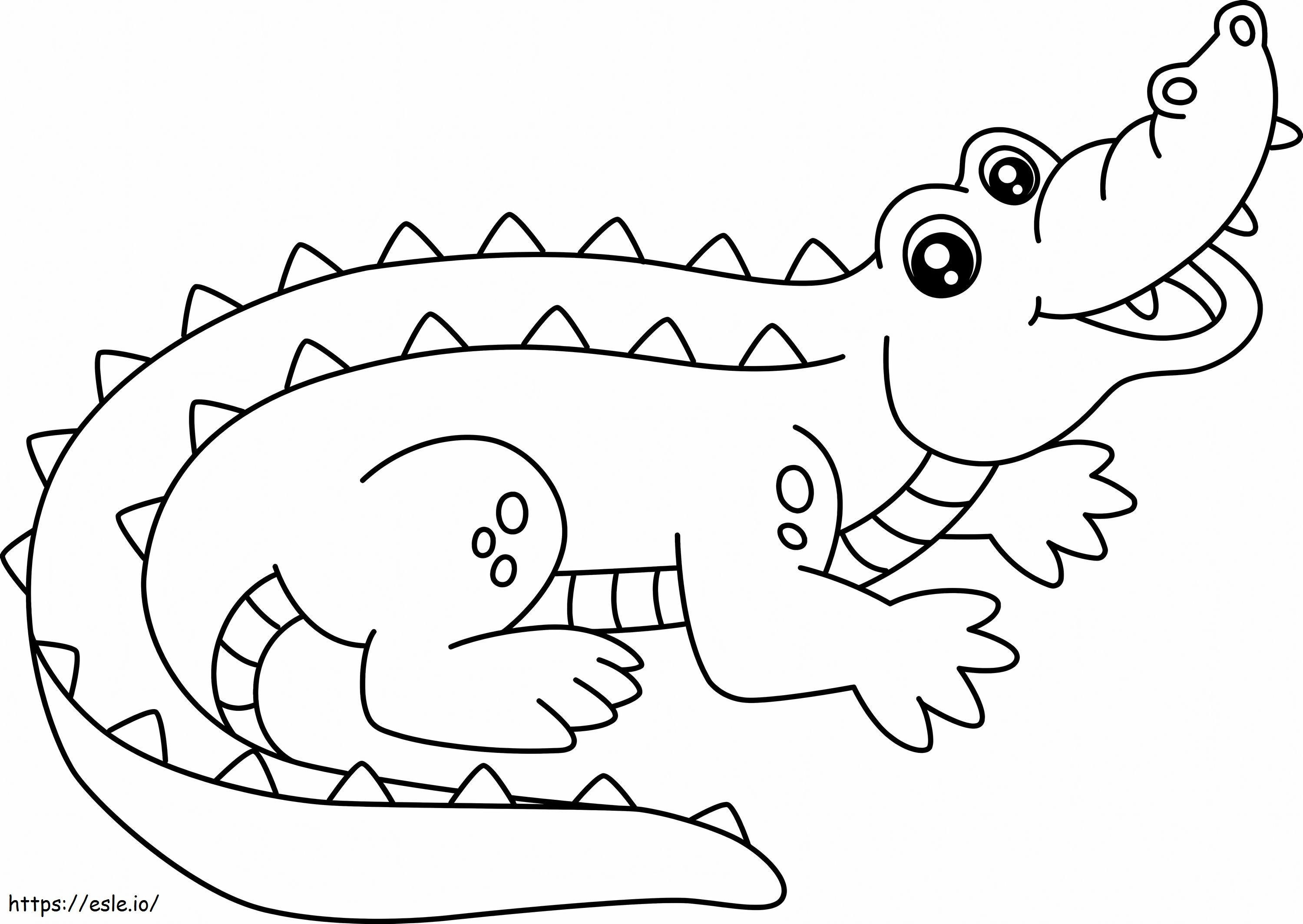 Bom Crocodilo 1 para colorir