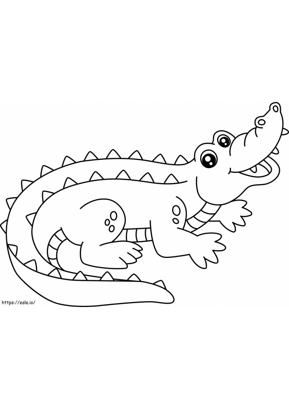 Bom Crocodilo 1 para colorir