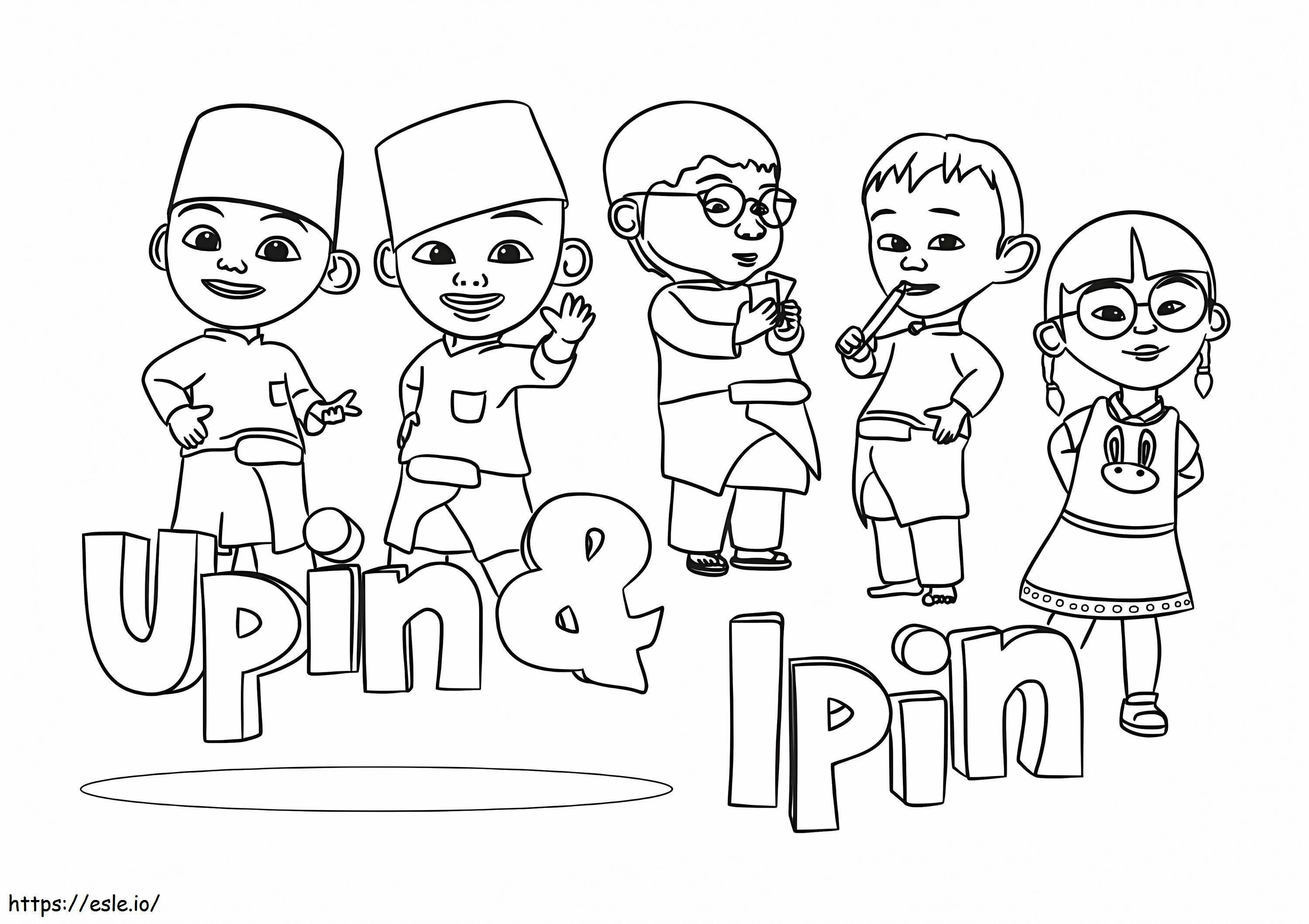 Coloriage Upin Ipin et ses amis à imprimer dessin