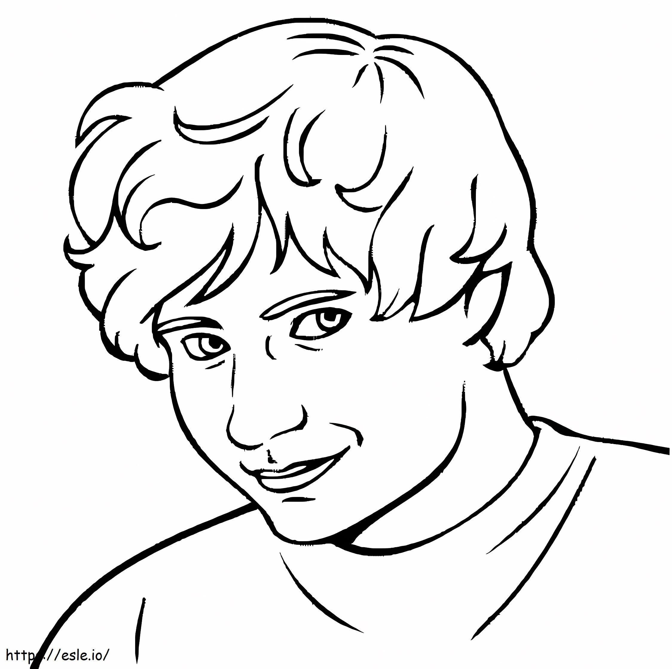 Coloriage Ed Sheeran souriant à imprimer dessin
