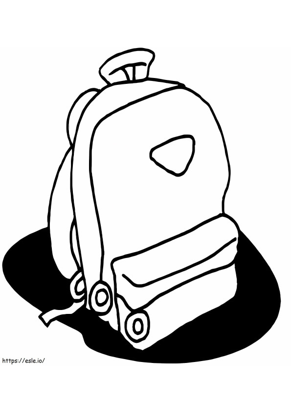 Free School Bag coloring page