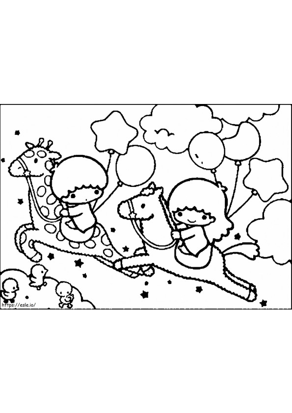 Little Twin Stars 6 coloring page