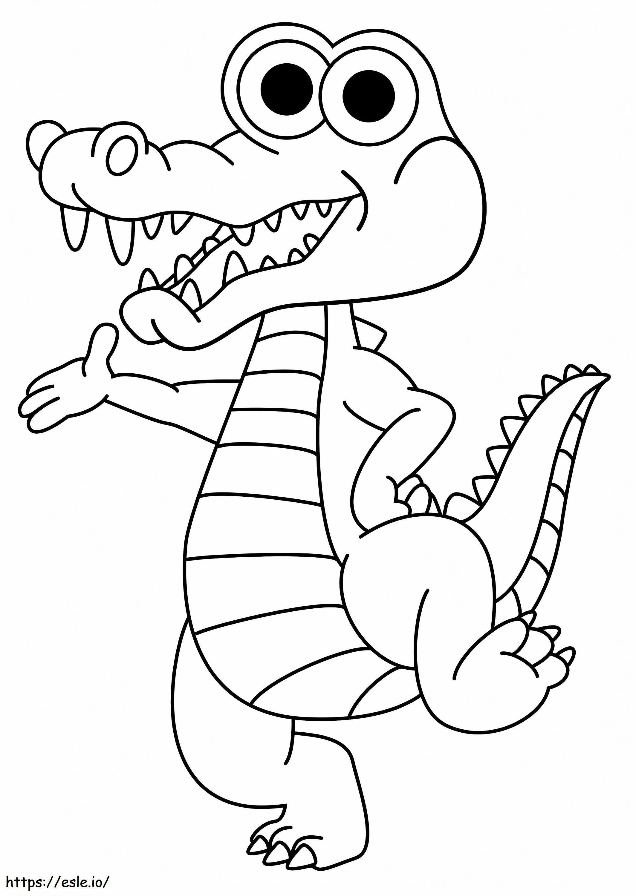 Aligator pentru copii de colorat