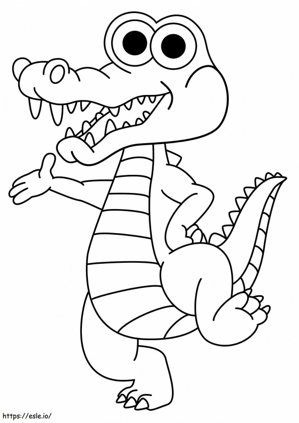 Alligator voor kinderen kleurplaat