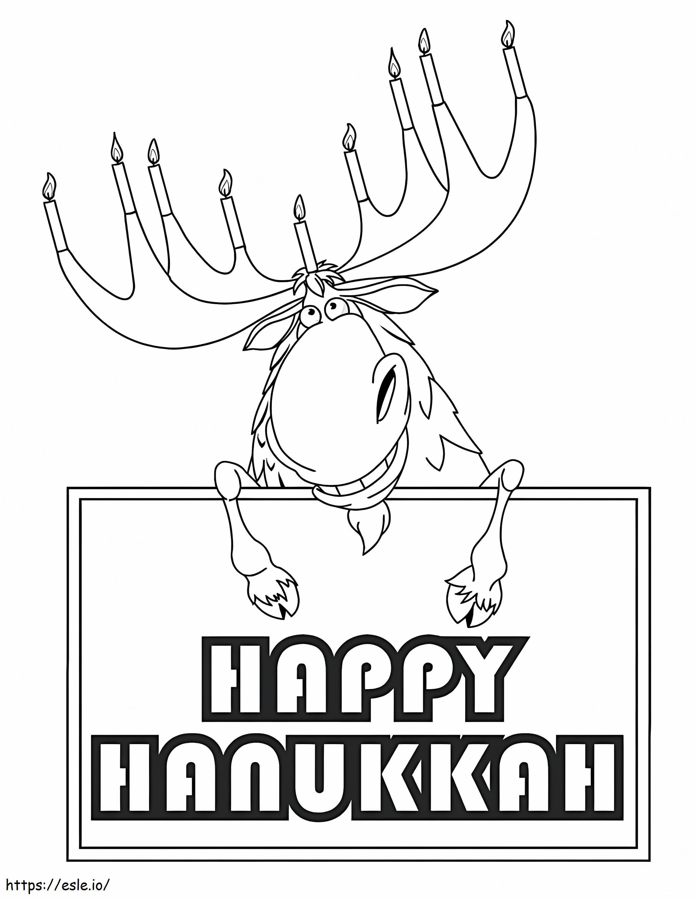 Print Happy Hanukkah coloring page