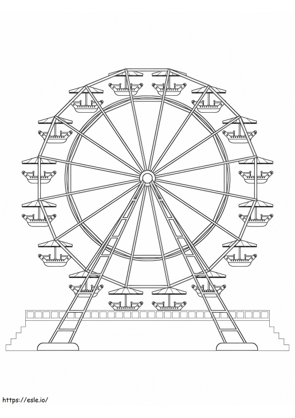 Ferris Wheel 4 coloring page