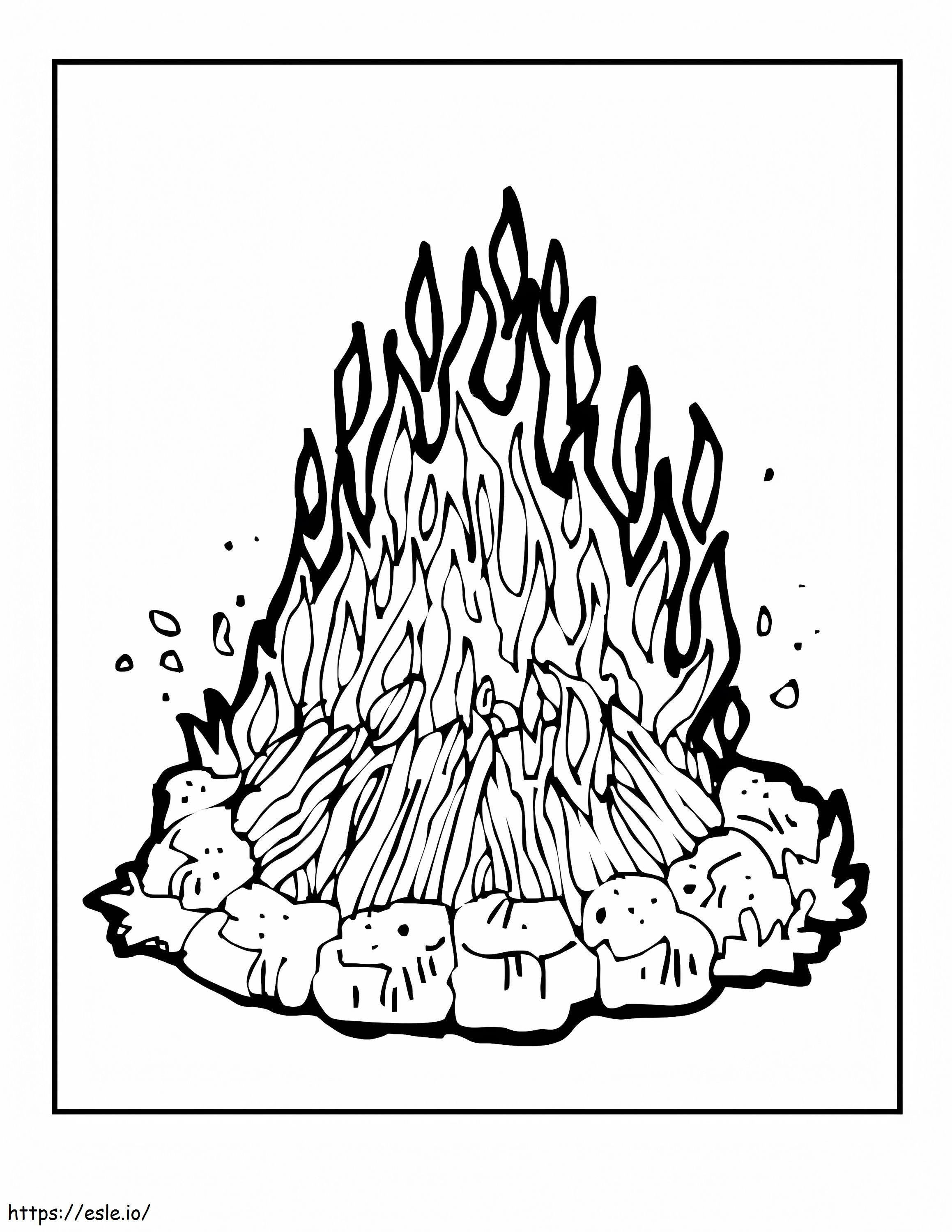 Bonfire 1 coloring page