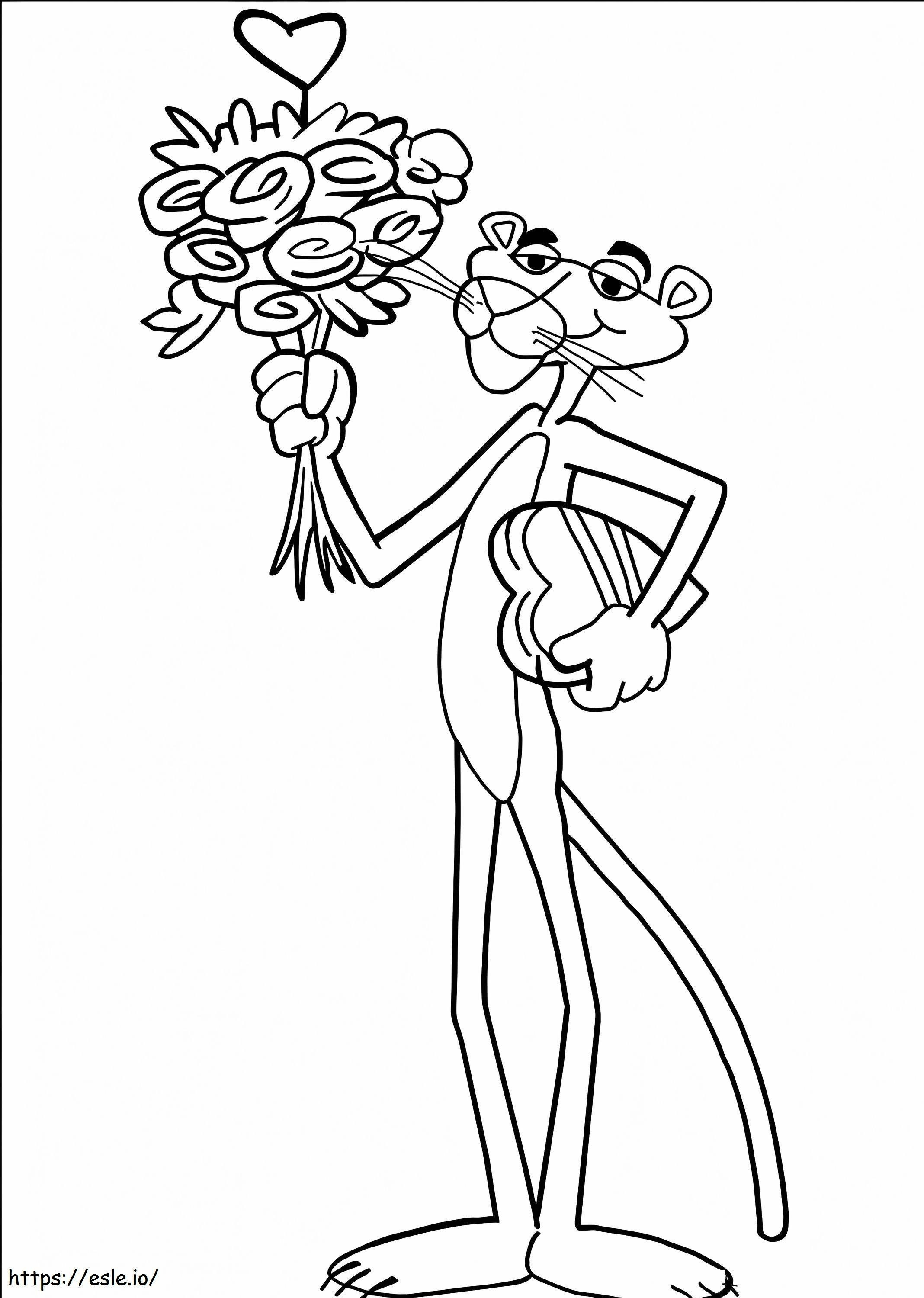 Love Pink Panther coloring page