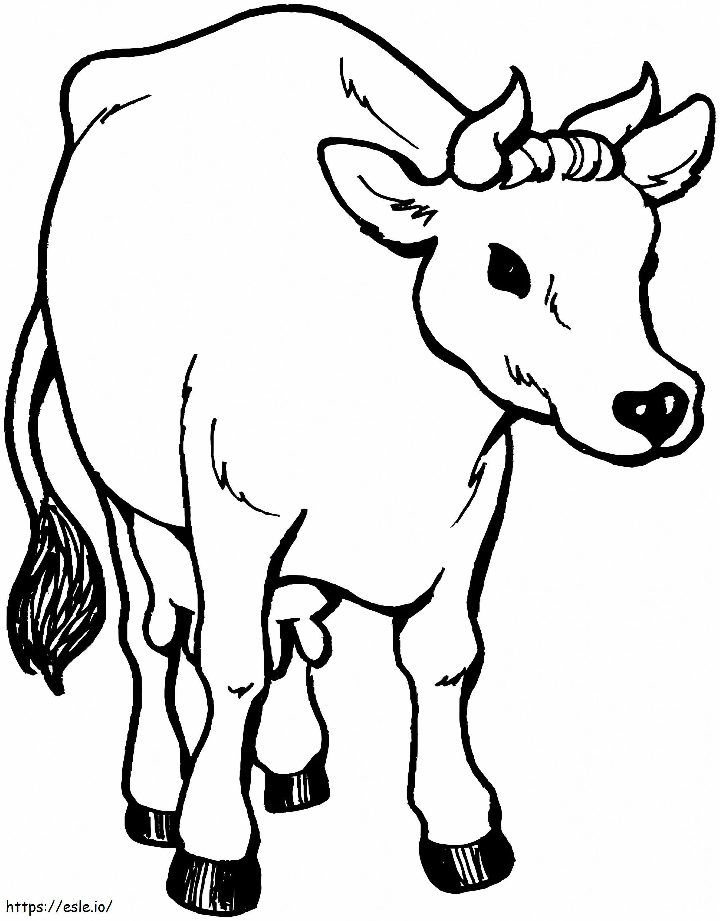 Vaca normal para colorir