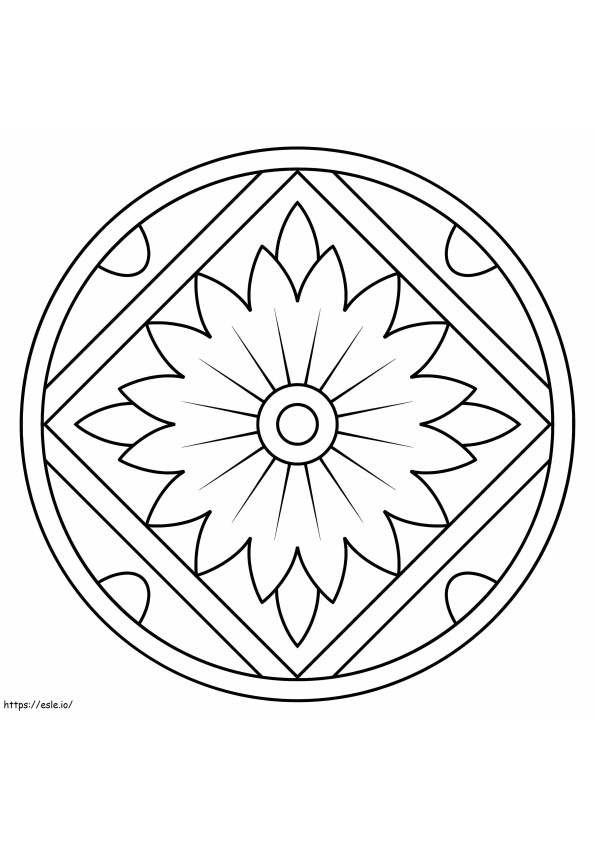 Flower Mandala Free Printable coloring page
