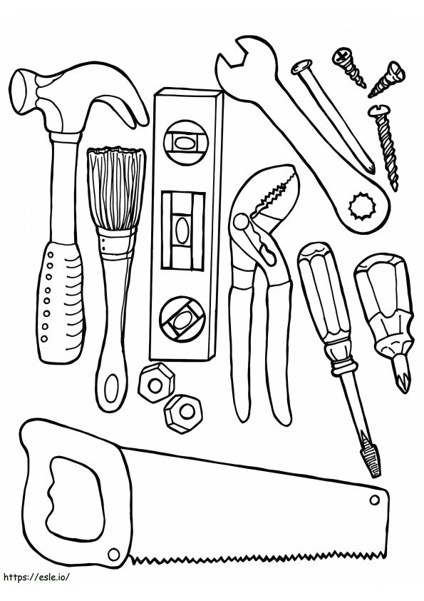Free Printable Tools coloring page