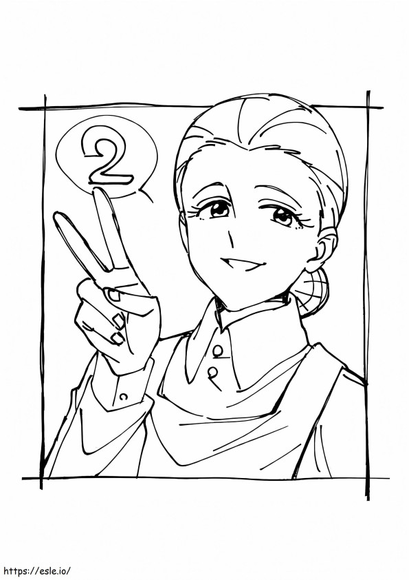 Isabella The Promised Neverland coloring page