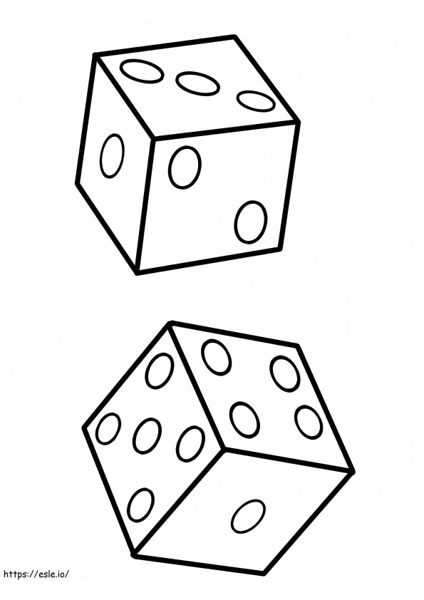 Free Printable Dice coloring page