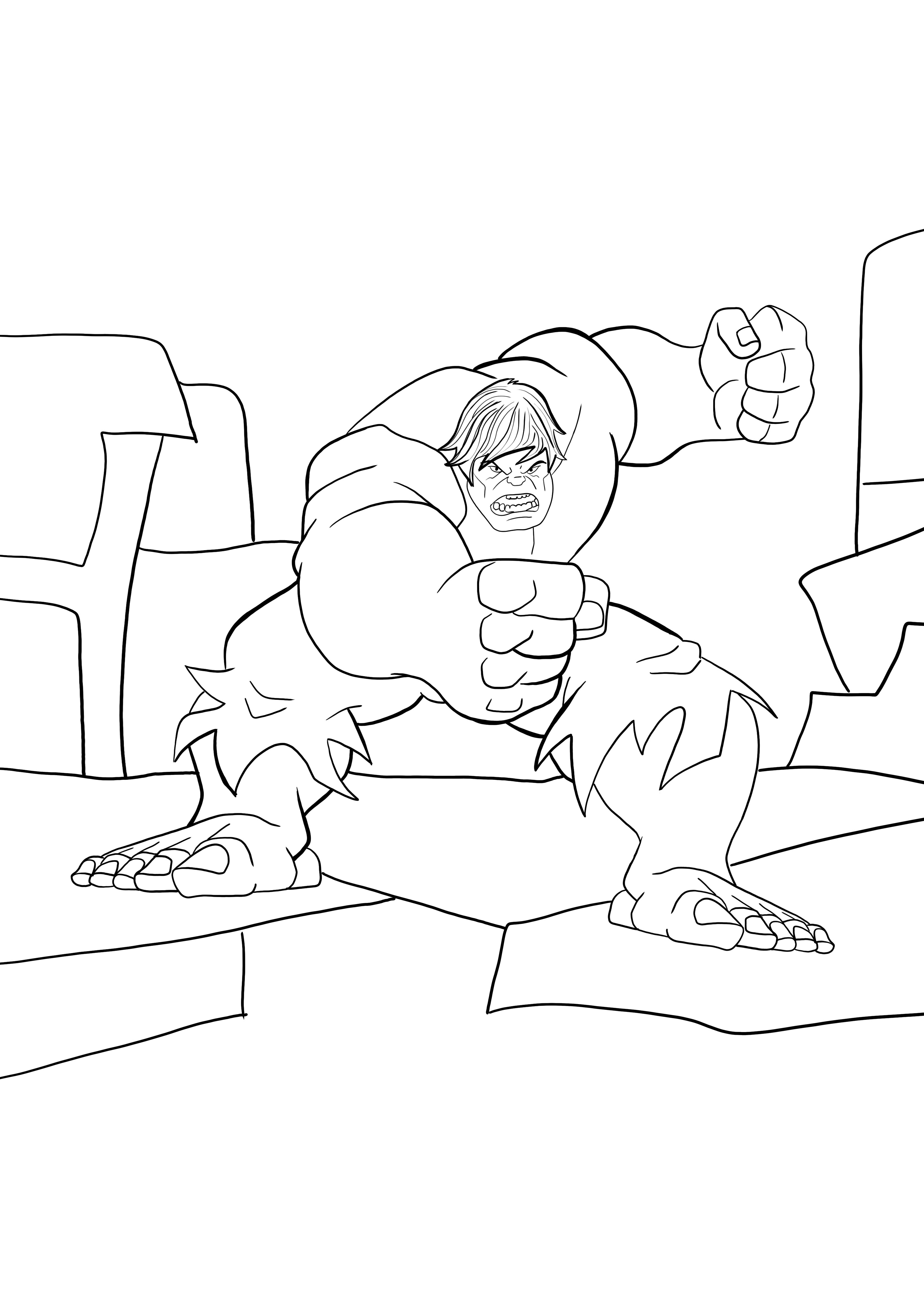 Hulk to print for free page
