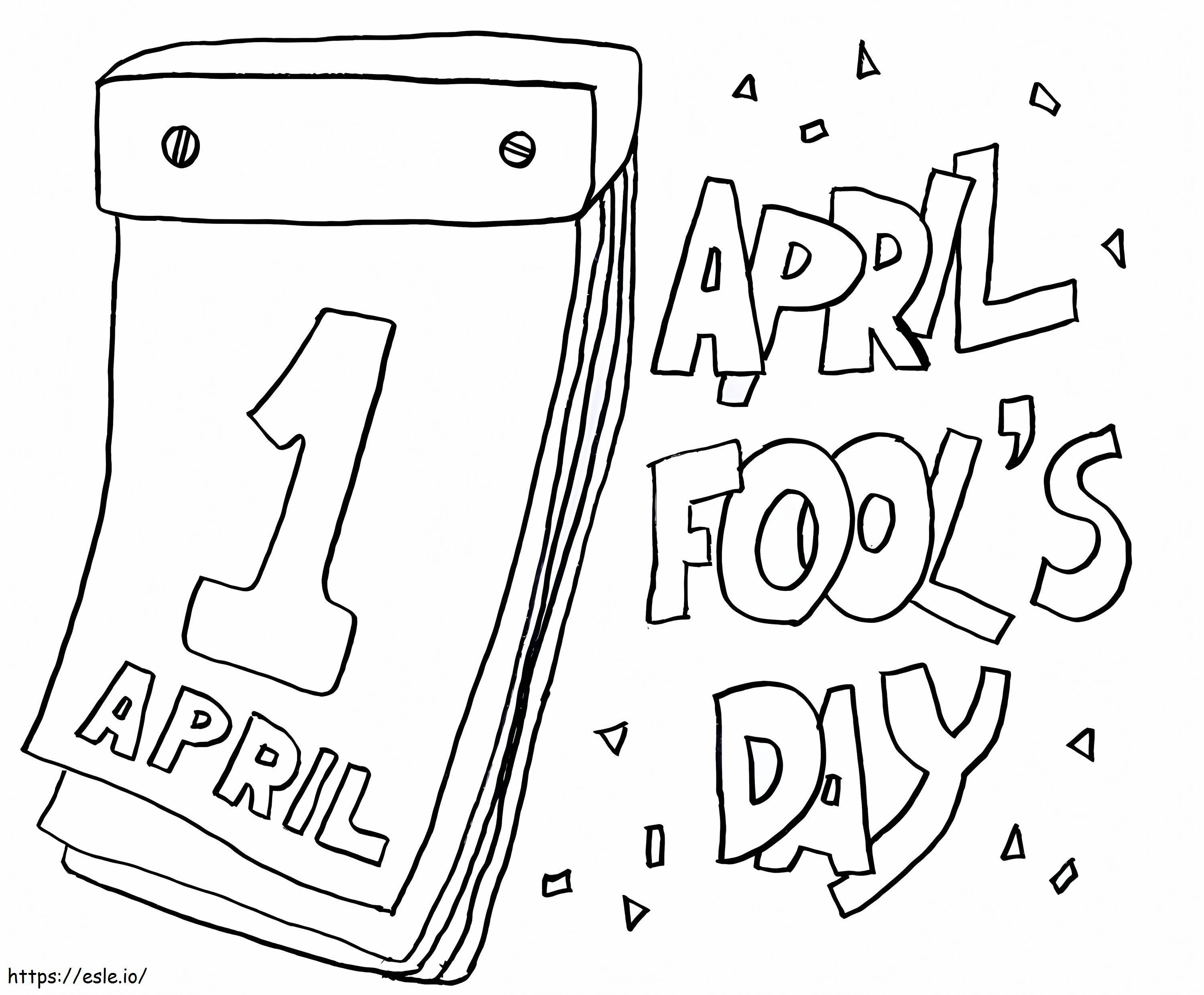 April Fools Day coloring page