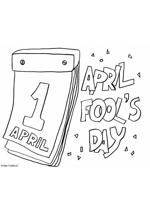 April Fools Day coloring page