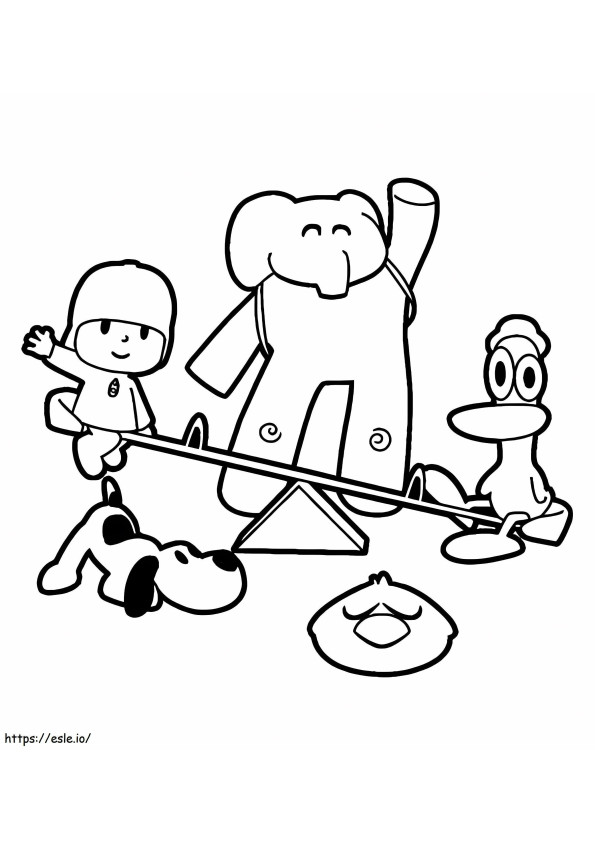 Pocoyo And Friends 5 coloring page