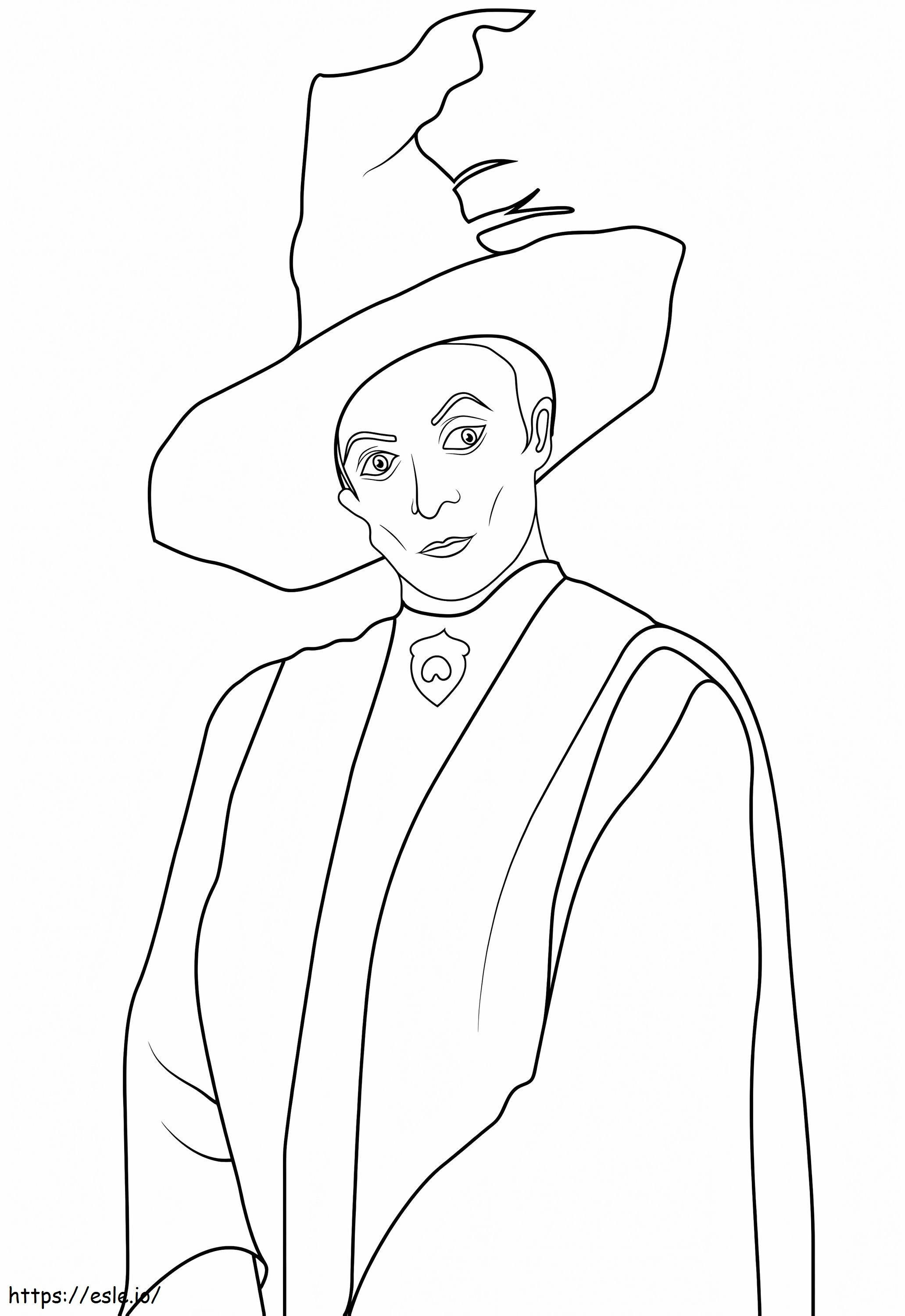 Minerva McGonagall de Harry Potter para colorear