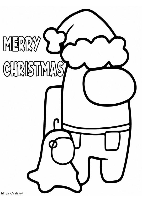 Among Us Merry Christmas Coloring 1 coloring page