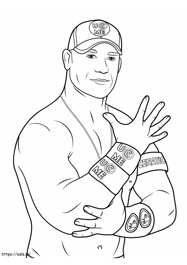 John Cena Fresco coloring page