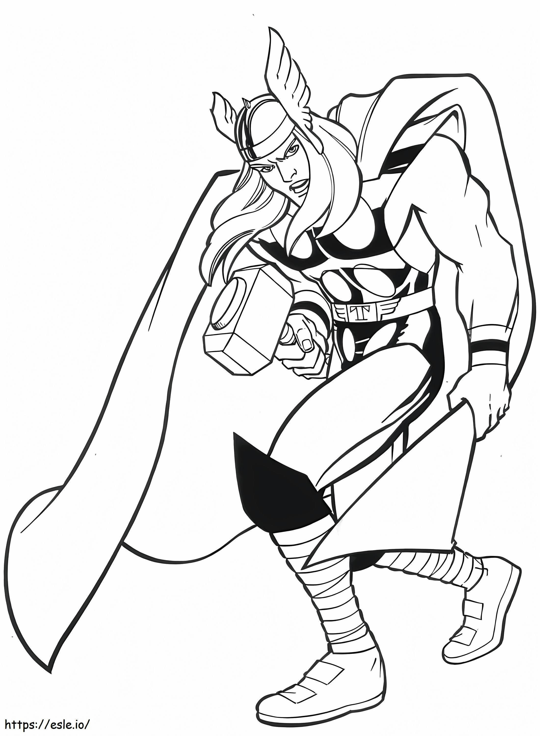 To Worship Thor coloring page