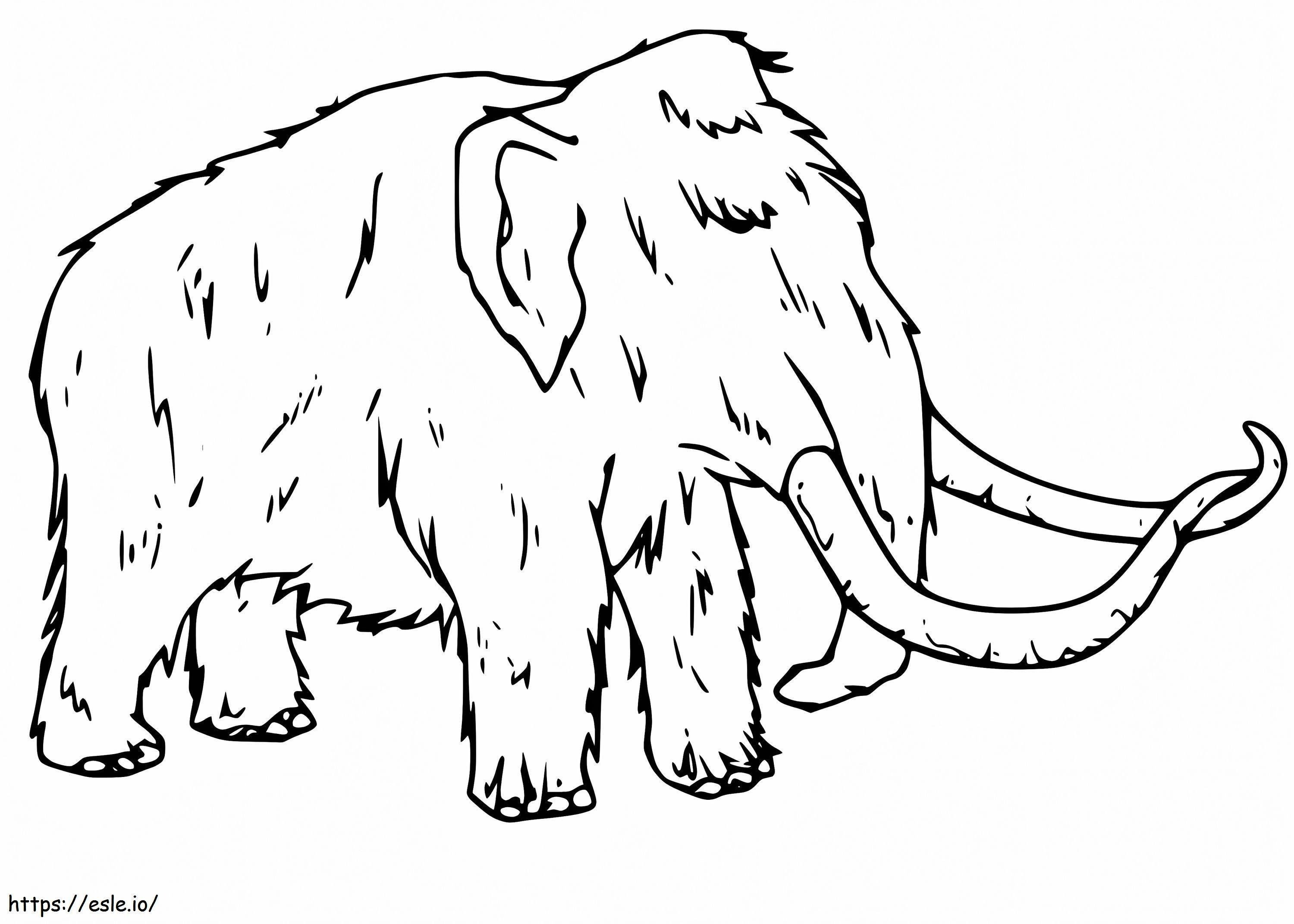 Printable Mammoth coloring page
