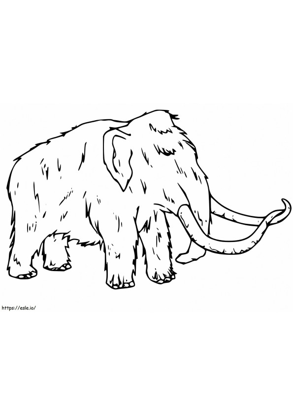 Printable Mammoth coloring page