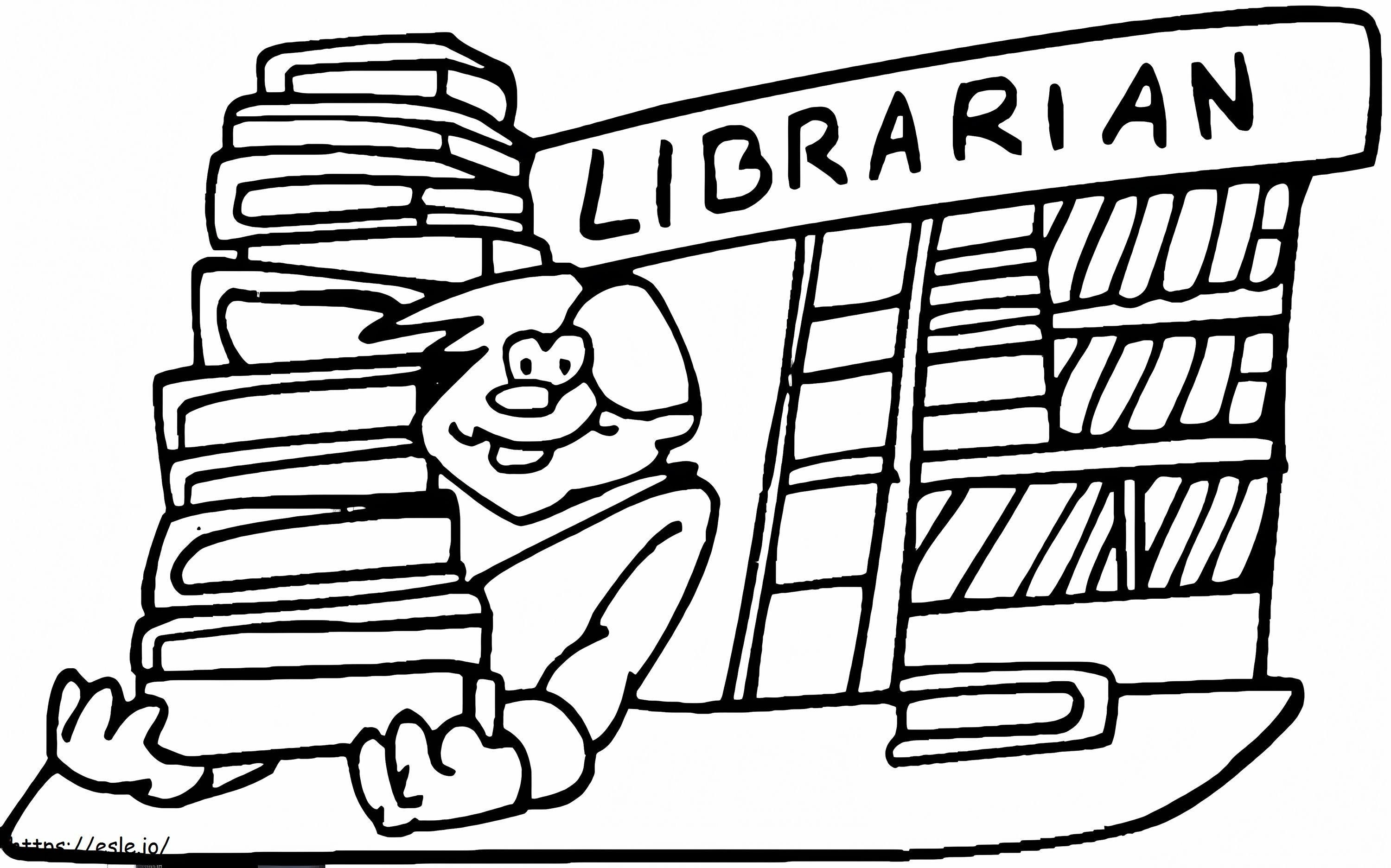 Librarian 6 coloring page