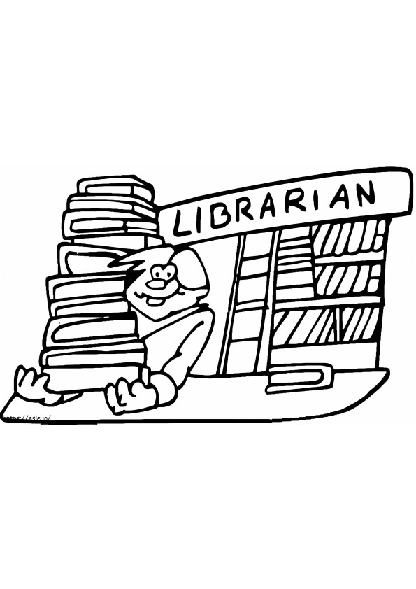 Librarian 6 coloring page