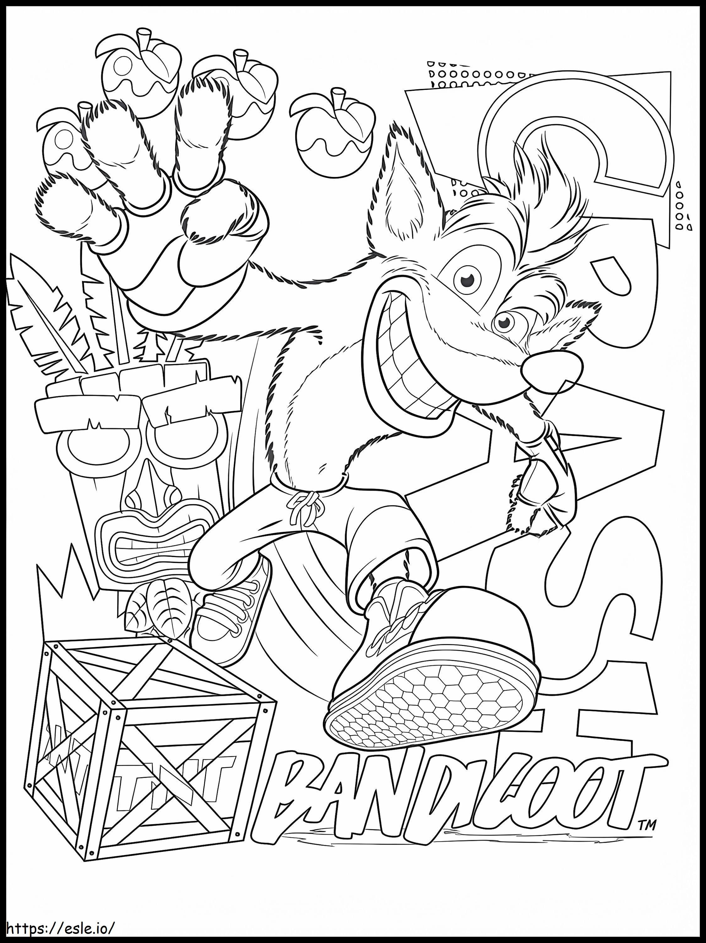 Kecelakaan Bandicoot 4 Gambar Mewarnai
