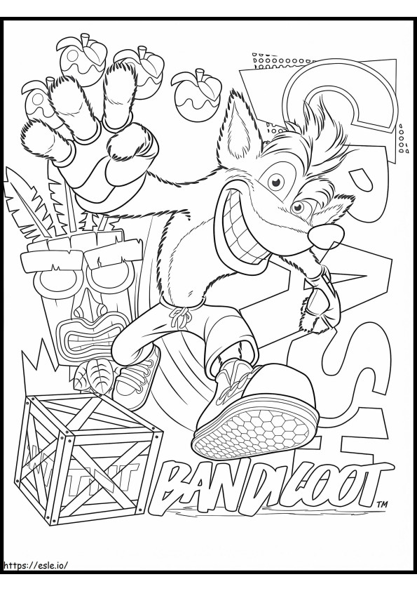 Crash Bandicoot 4 coloring page