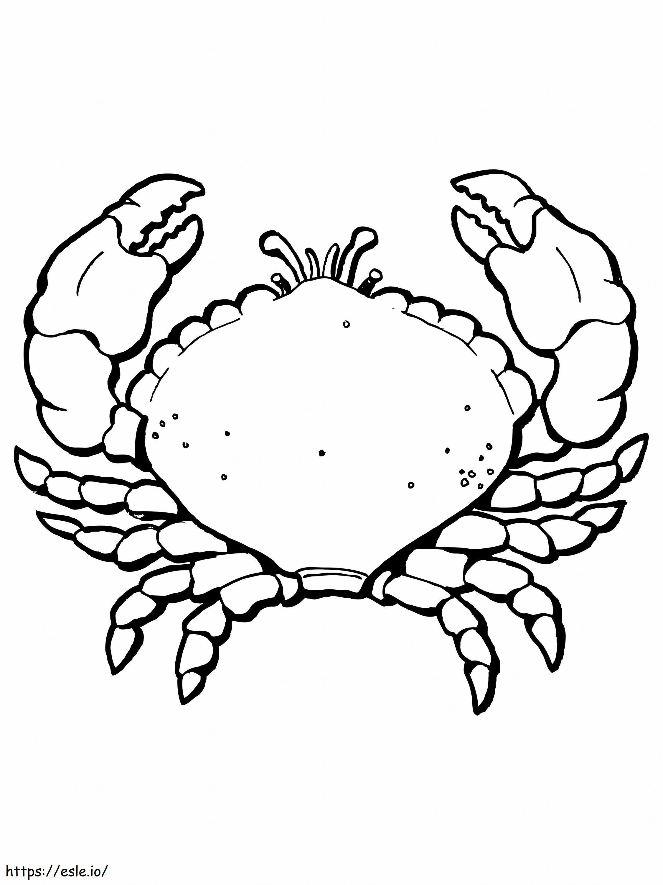 Coloriage 1545355472 Crabes astucieux Crabe avec de grandes griffes Page imprimable gratuitement à imprimer dessin