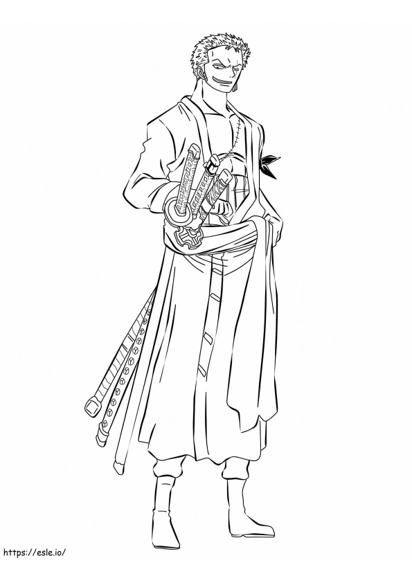 Zoro Smiling coloring page