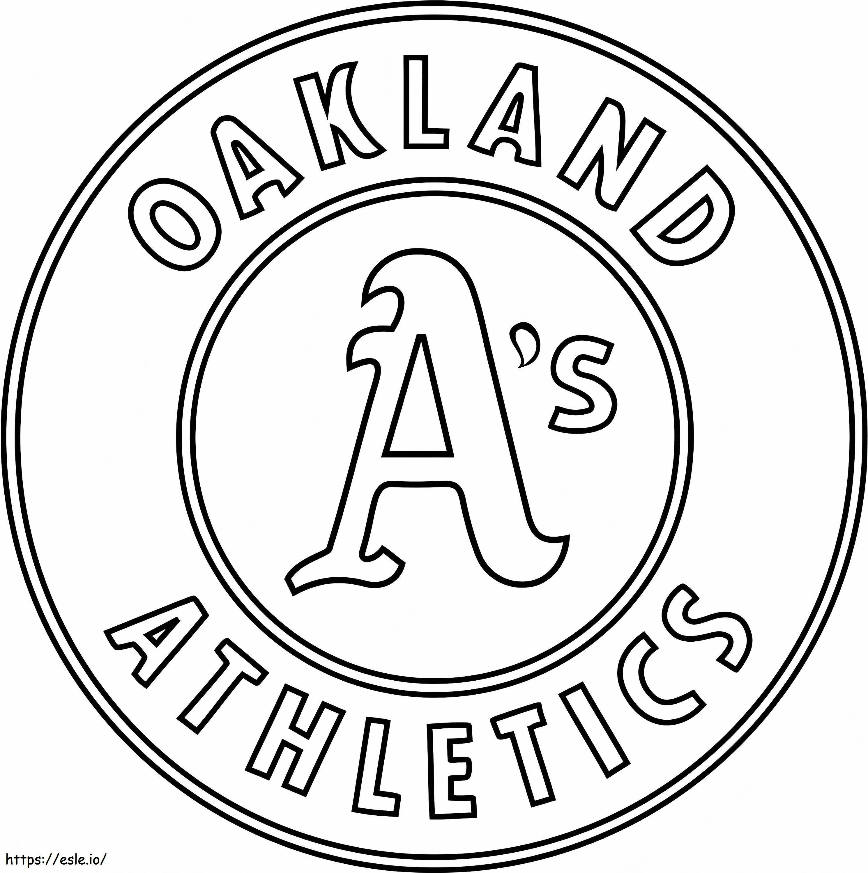Coloriage Logo d'athlétisme d'Oakland à imprimer dessin