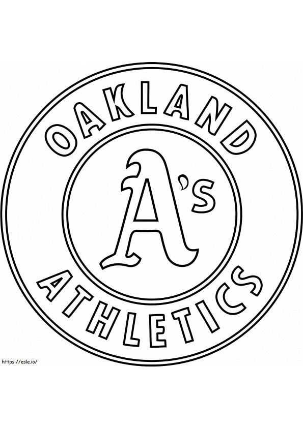 Oakland Athletics Logo para colorir