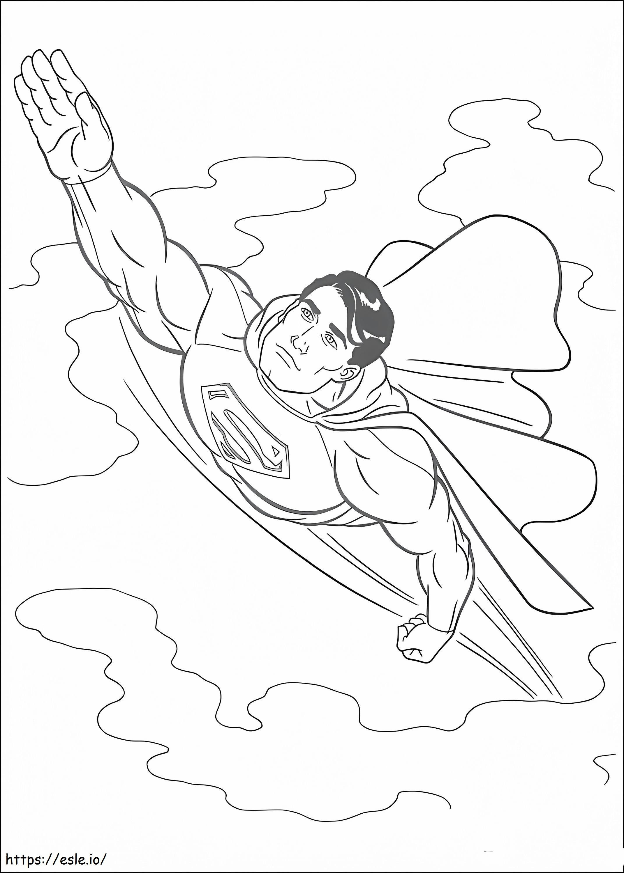 Coloriage Joyeux Superman à imprimer dessin