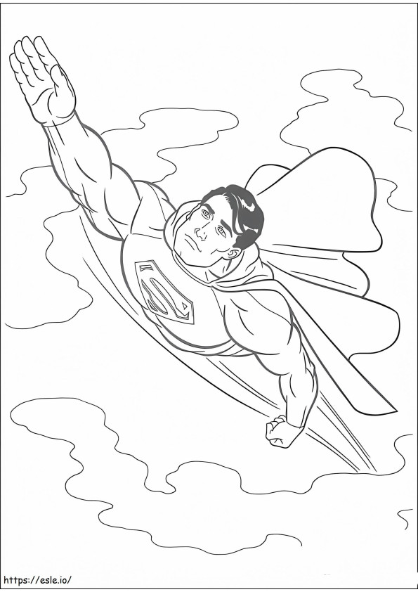 Happy Superman coloring page