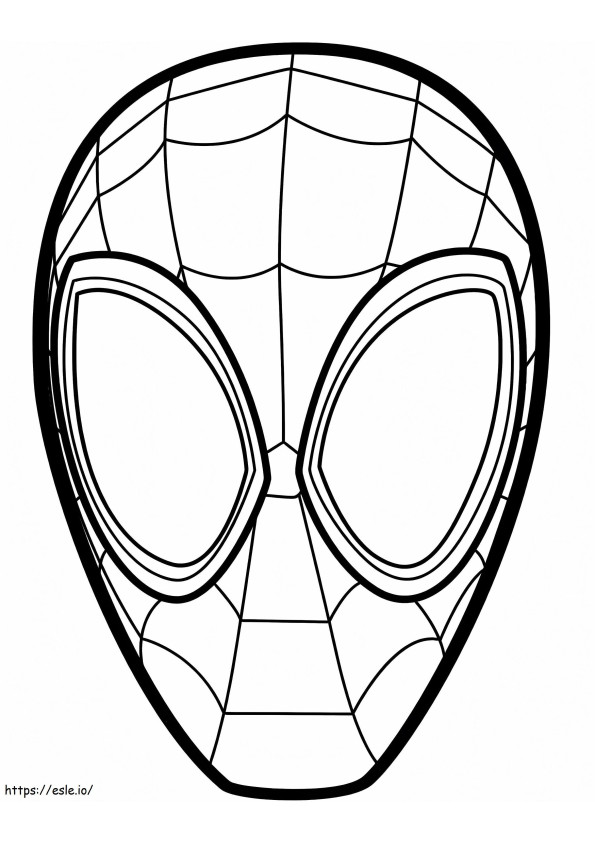 Máscara del Hombre Araña para colorear