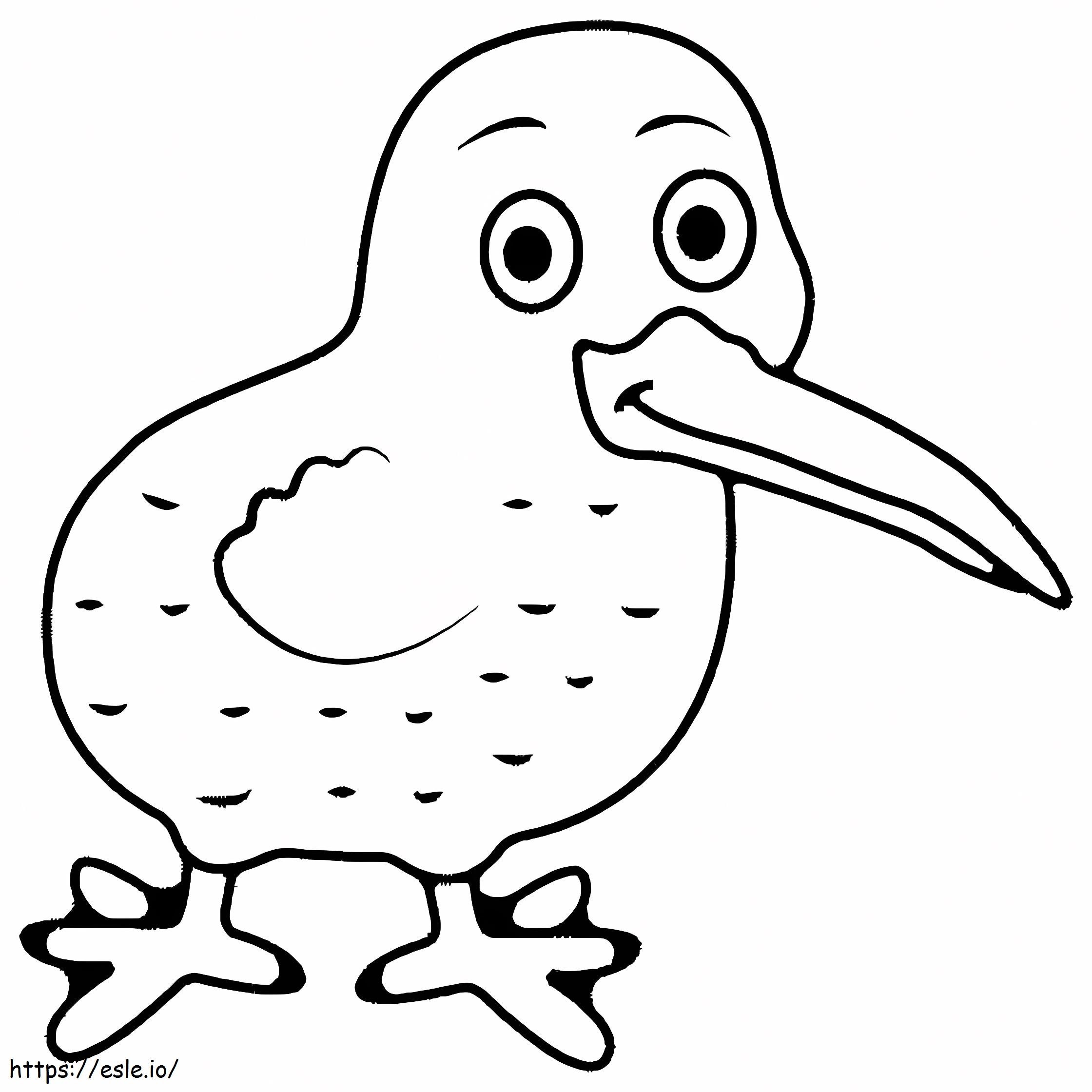 Kiwi Bird Online Coloring Page