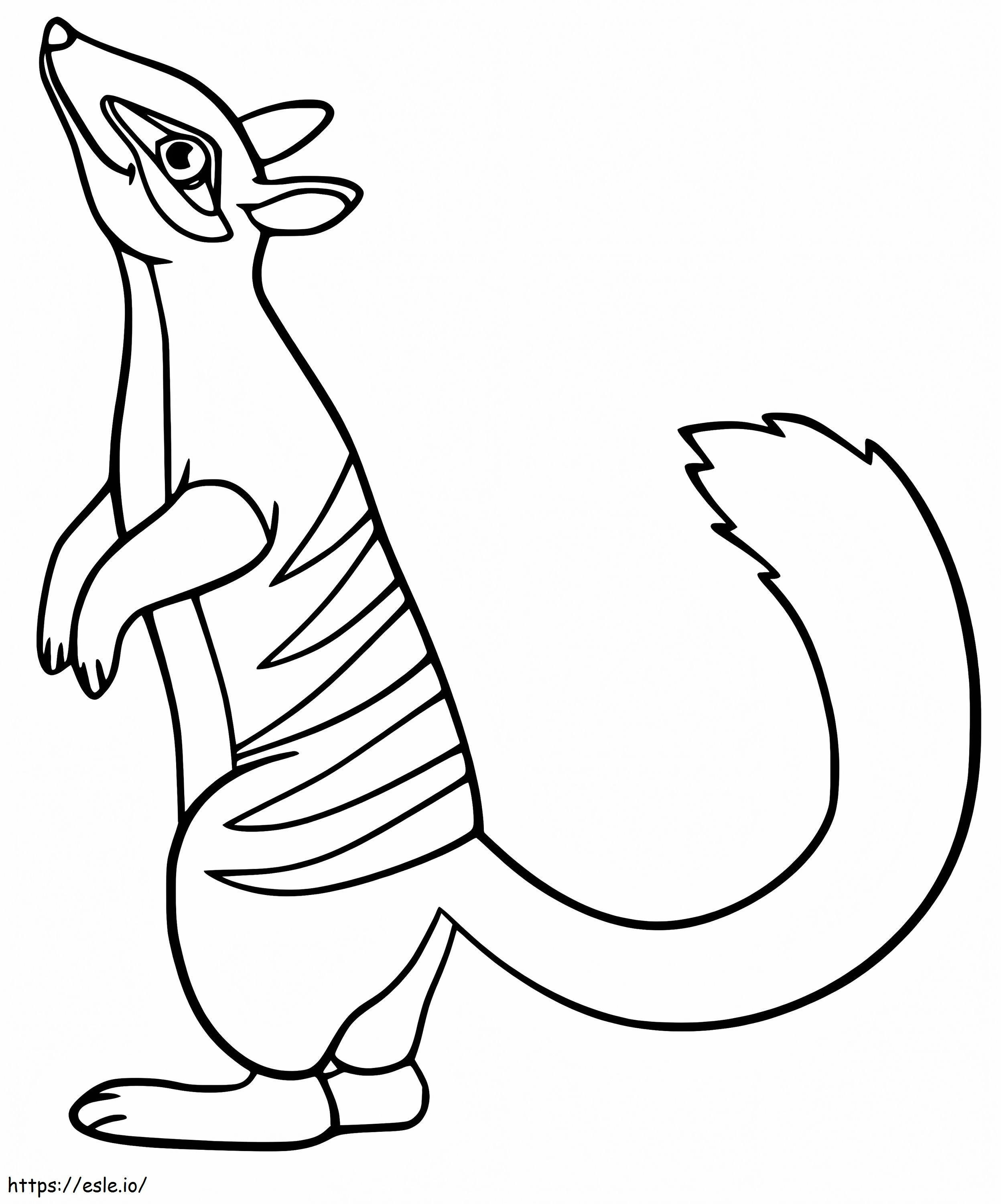 Happy Numbat coloring page
