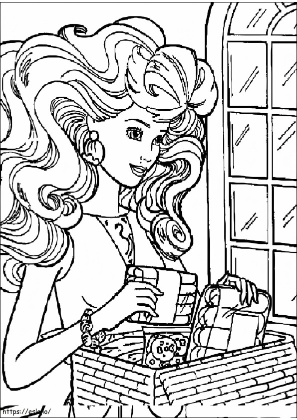 Barbie 2 coloring page