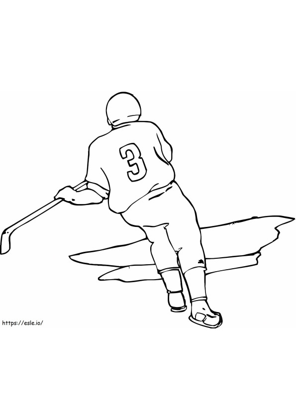 Coloriage Bons joueurs de hockey à imprimer dessin
