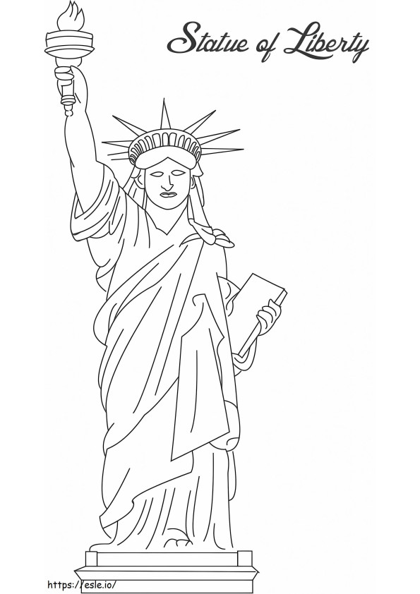 Coloriage 1526317223 3350 29314 Statue de la Liberté à imprimer dessin