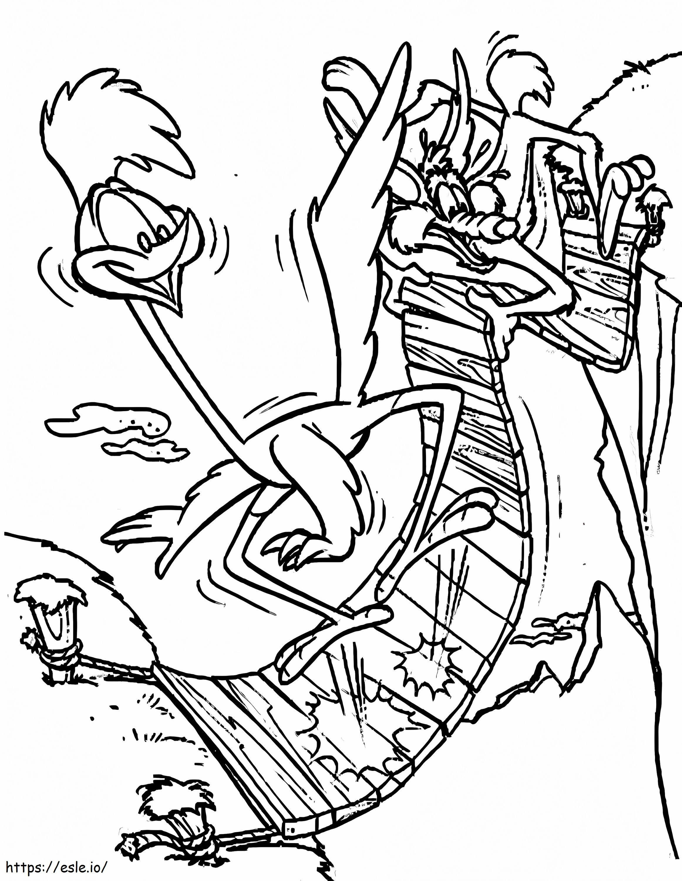 Road Runner Y Wile E. Coyote coloring page