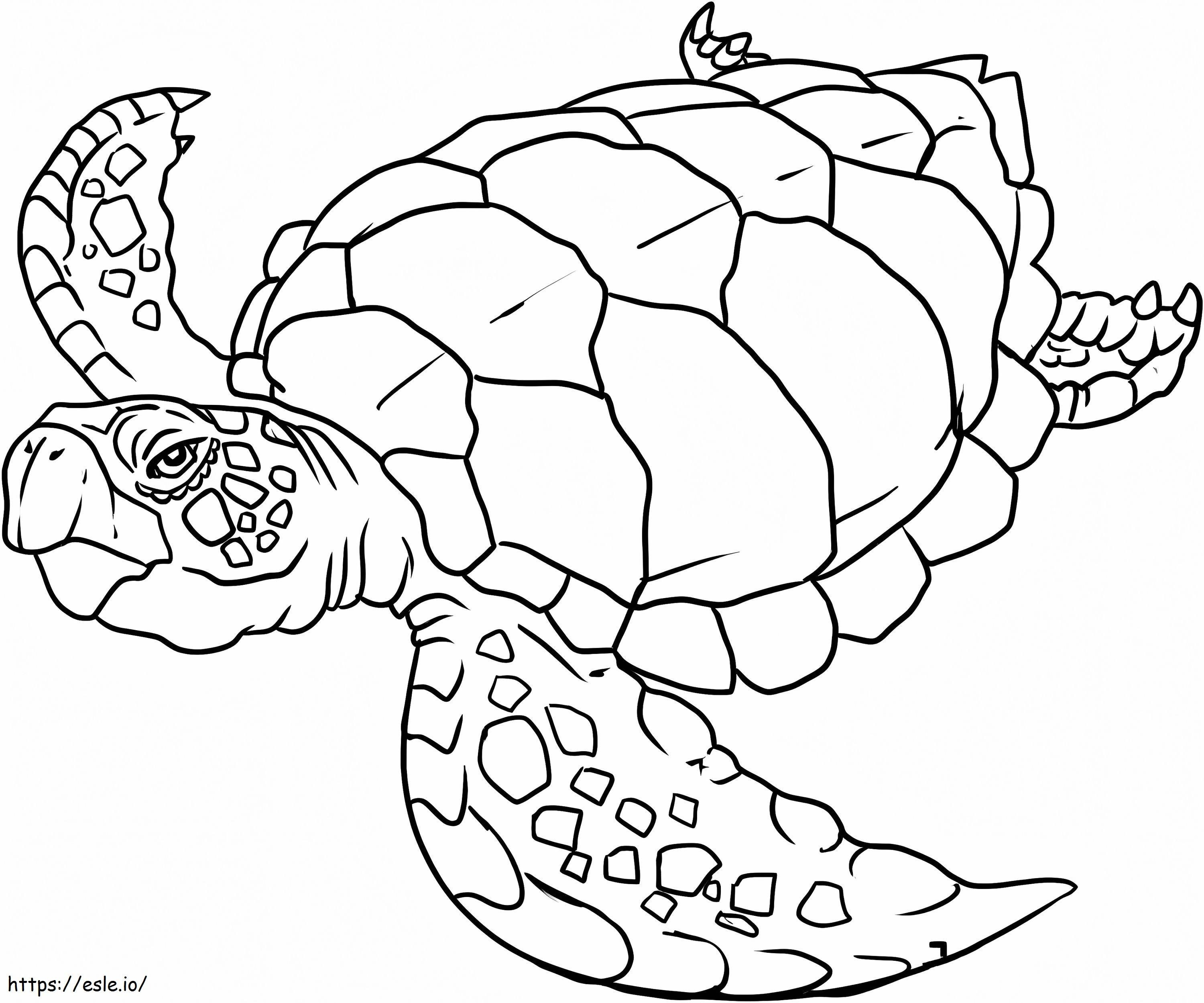 Tartaruga che nuota 1 da colorare