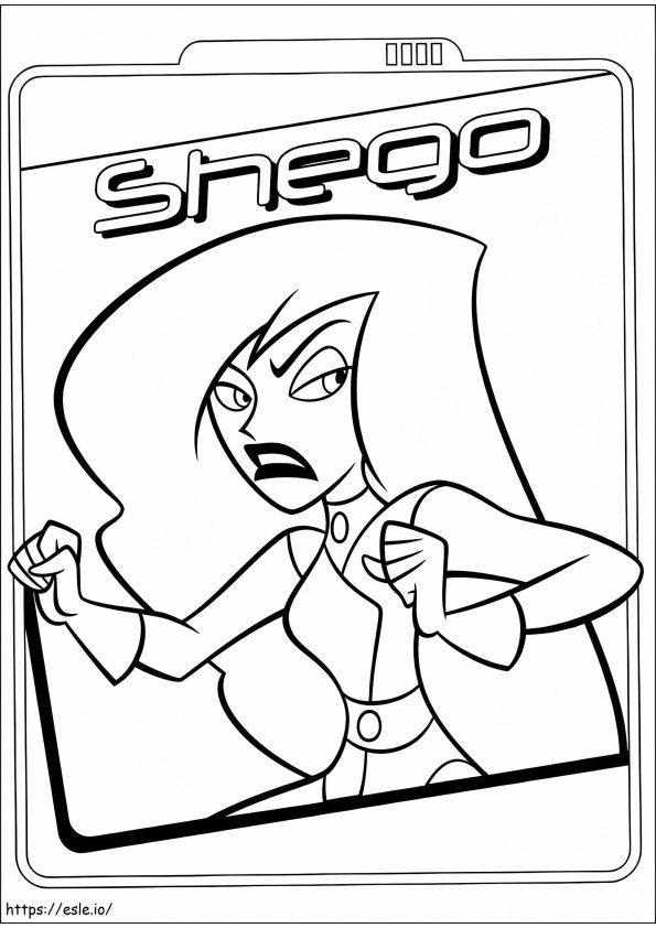 1534472703 Shego A4 coloring page