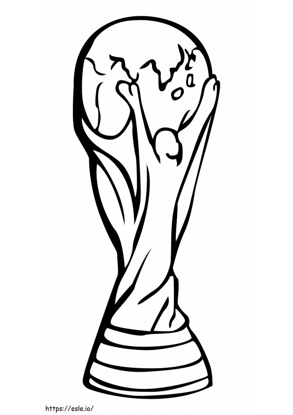 Troféu da Copa do Mundo para colorir
